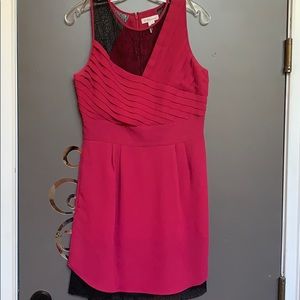 BCBGeneration pleated dress with pockets&lace trim